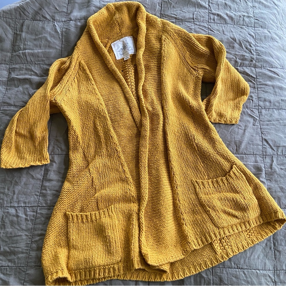 Anthropologie Cardigan w/ Gorgeous Knit Detail & 3/4 Sleeves